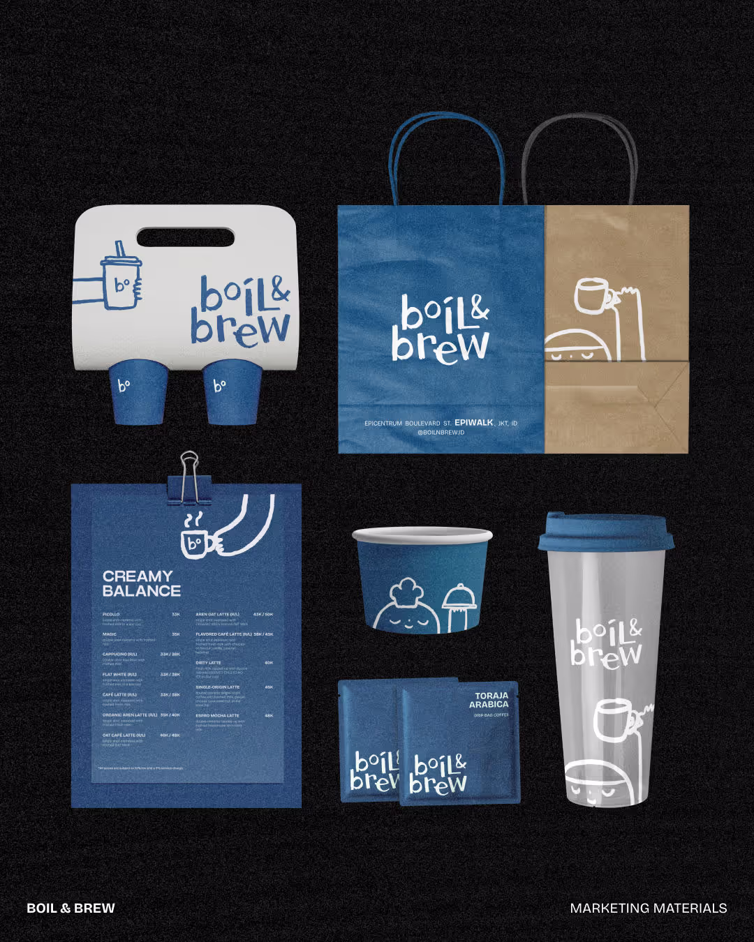 Branding & Creative Direction for Boil & Brew Coffee Shop & Restaurant