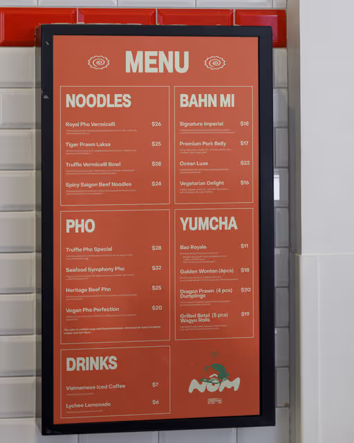 NÔM - Vietnamese Cuisine Restaurant – Food & Beverage identity by davka-design, additional view 8 of 9