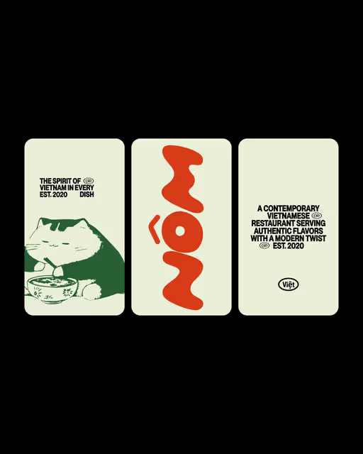 NÔM - Vietnamese Cuisine Restaurant – Food & Beverage identity by davka-design, additional view 4 of 9