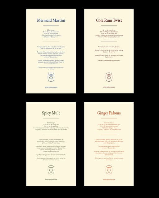 Asters Mixers – Food & Beverage identity by wylliamlach, additional view 8 of 9