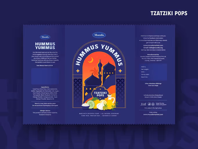 Hummus Yummus Packaging