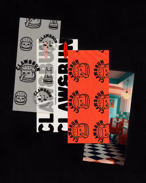 Claw&Bun – Food & Beverage identity by Notblankdesigns, additional view 4 of 9
