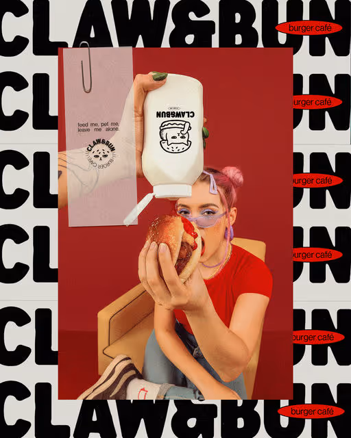 Claw&Bun – Food & Beverage identity by Notblankdesigns, additional view 6 of 9