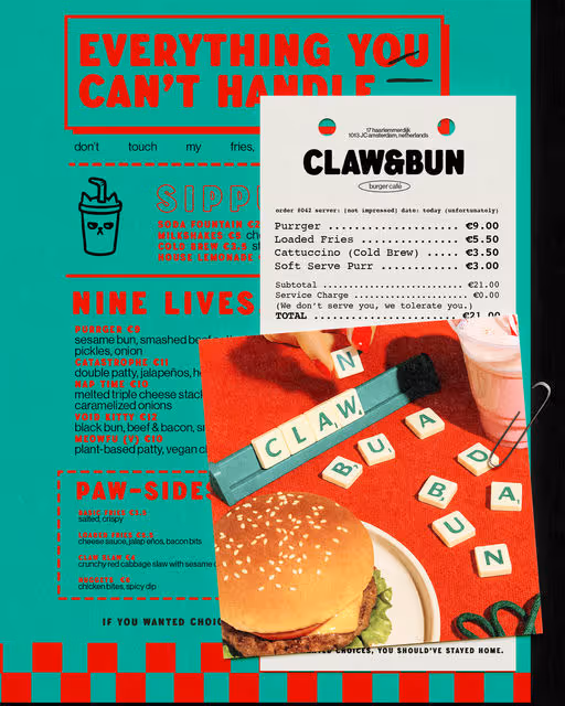 Claw&Bun – Food & Beverage identity by Notblankdesigns, additional view 2 of 9
