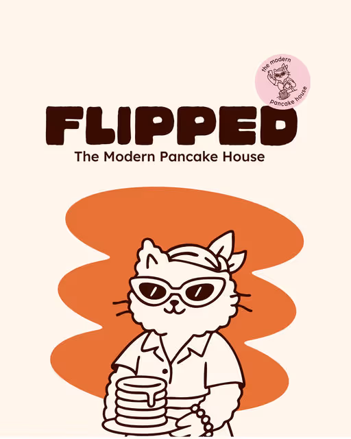 Flipped - Modern Pancake House – Food & Beverage identity by Arshmah Designs, additional view 8 of 9