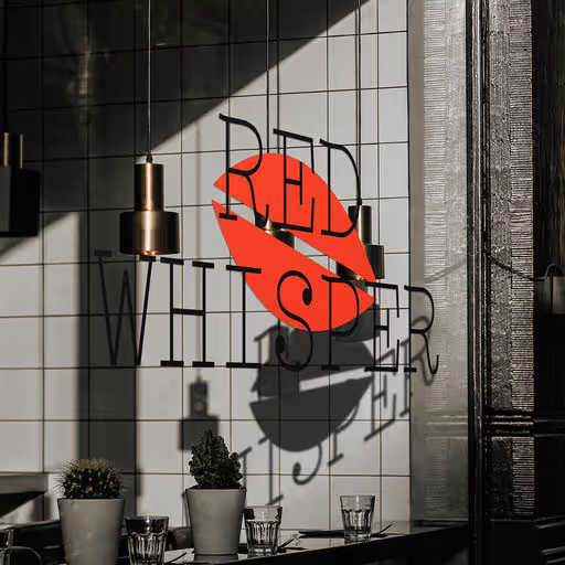 Red Whisper Wine Bar Identity – Food & Beverage identity by jamila-ahmadova, additional view 8 of 9