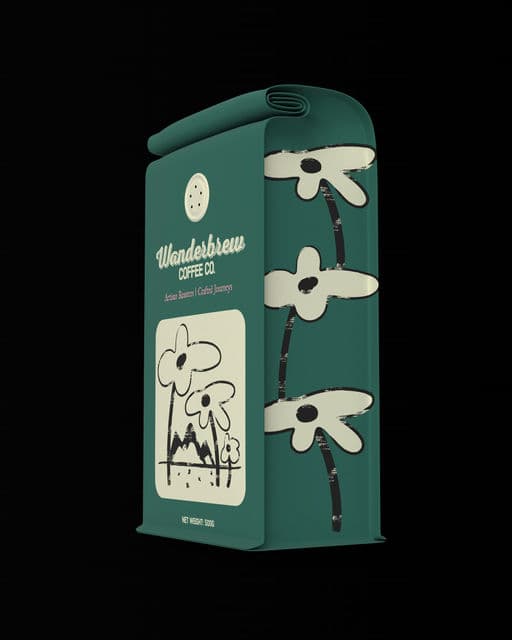 Wanderbrew Coffee Co. – Food & Beverage identity by AdamStav Studio, additional view 8 of 9