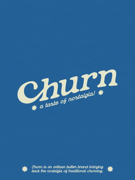 Churn | Nostalgic Butter – Food & Beverage identity by hassaan-ali, additional view 2 of 9