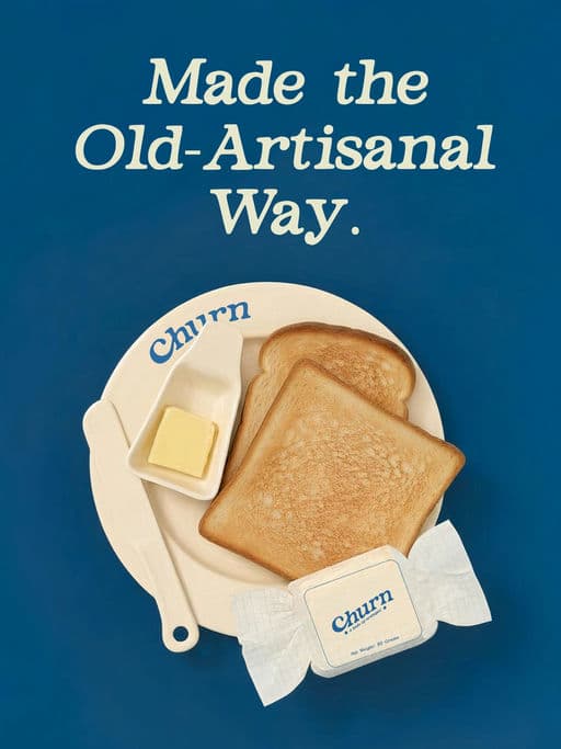 Churn | Nostalgic Butter – Food & Beverage identity by hassaan-ali, additional view 3 of 9
