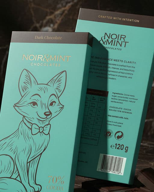 Noir & Mint Chocolates – Food & Beverage identity by shumenaz, additional view 4 of 9