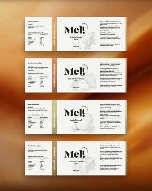 MELT Caramel Sauces | Branding