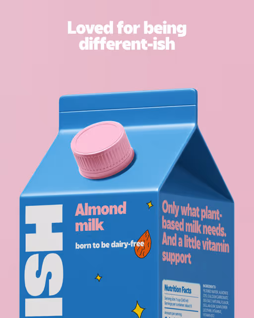 Plant-based milk brand MILK'ISH – Food & Beverage identity by caps-dstudio, additional view 4 of 11