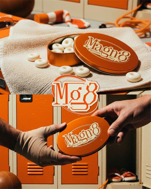 Magn'8 - Recovery Tabs – Food & Beverage identity by velloso, additional view 8 of 9