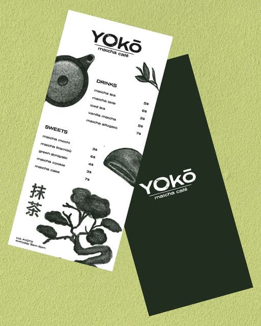 Yokō Matcha Café🍵 – Food & Beverage identity by giulialeccadesign, additional view 4 of 9