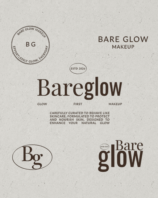 Bare Glow – Beauty & Personal Care identity by brand-edbydarla, additional view 2 of 9