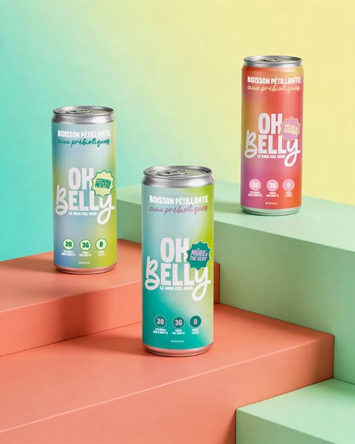 Oh Belly — Probiotic Soda Branding – Food & Beverage identity by clemarastudio, additional view 3 of 8