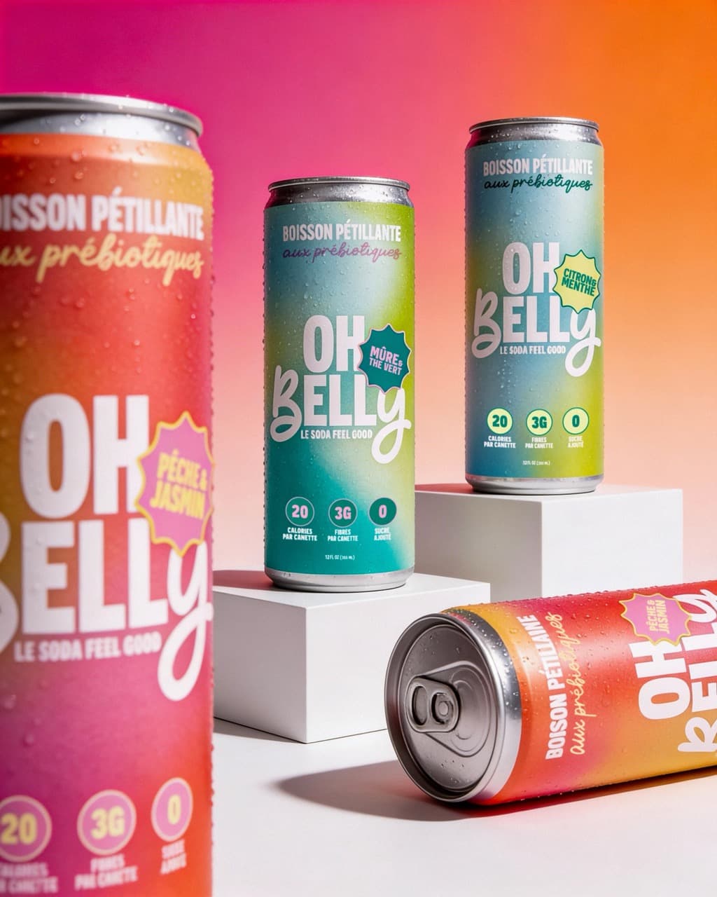 Oh Belly — Probiotic Soda Branding – Food & Beverage identity by clemarastudio