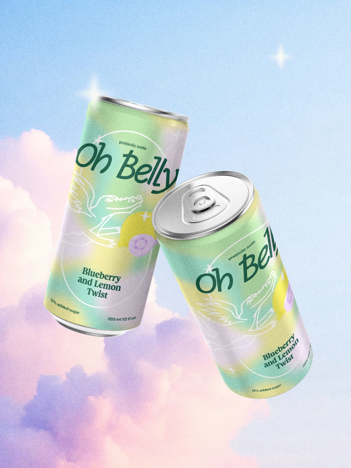 Oh Belly - prebiotic soda – Food & Beverage identity by caps-studio