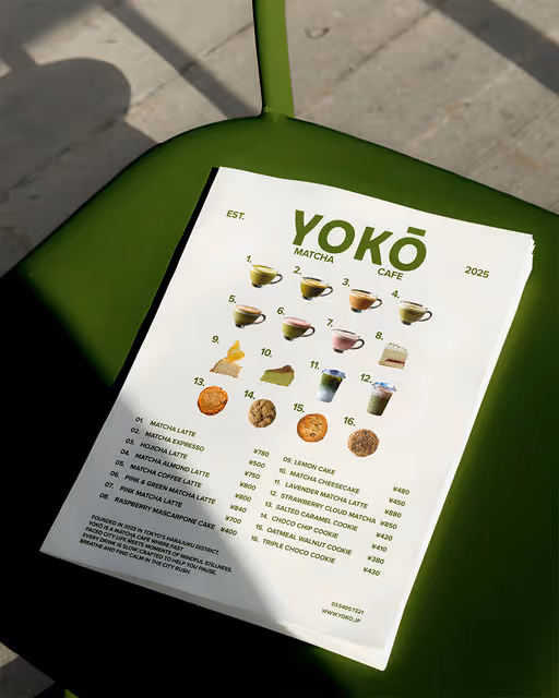 YOKŌ Matcha Cafe – Food & Beverage identity by Jeremiah Haastrup, additional view 5 of 9