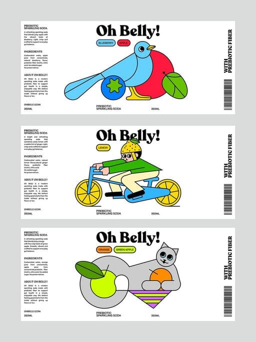 Oh Belly! – Food & Beverage identity by ruvido-studio, additional view 2 of 9