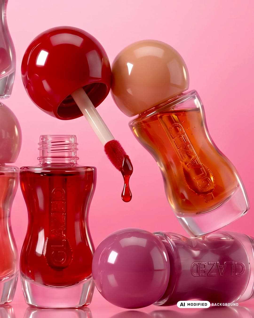 Glazed Lip Oil – Beauty & Personal Care identity by Marence Studio, additional view 5 of 7, AI MODIFIED · background