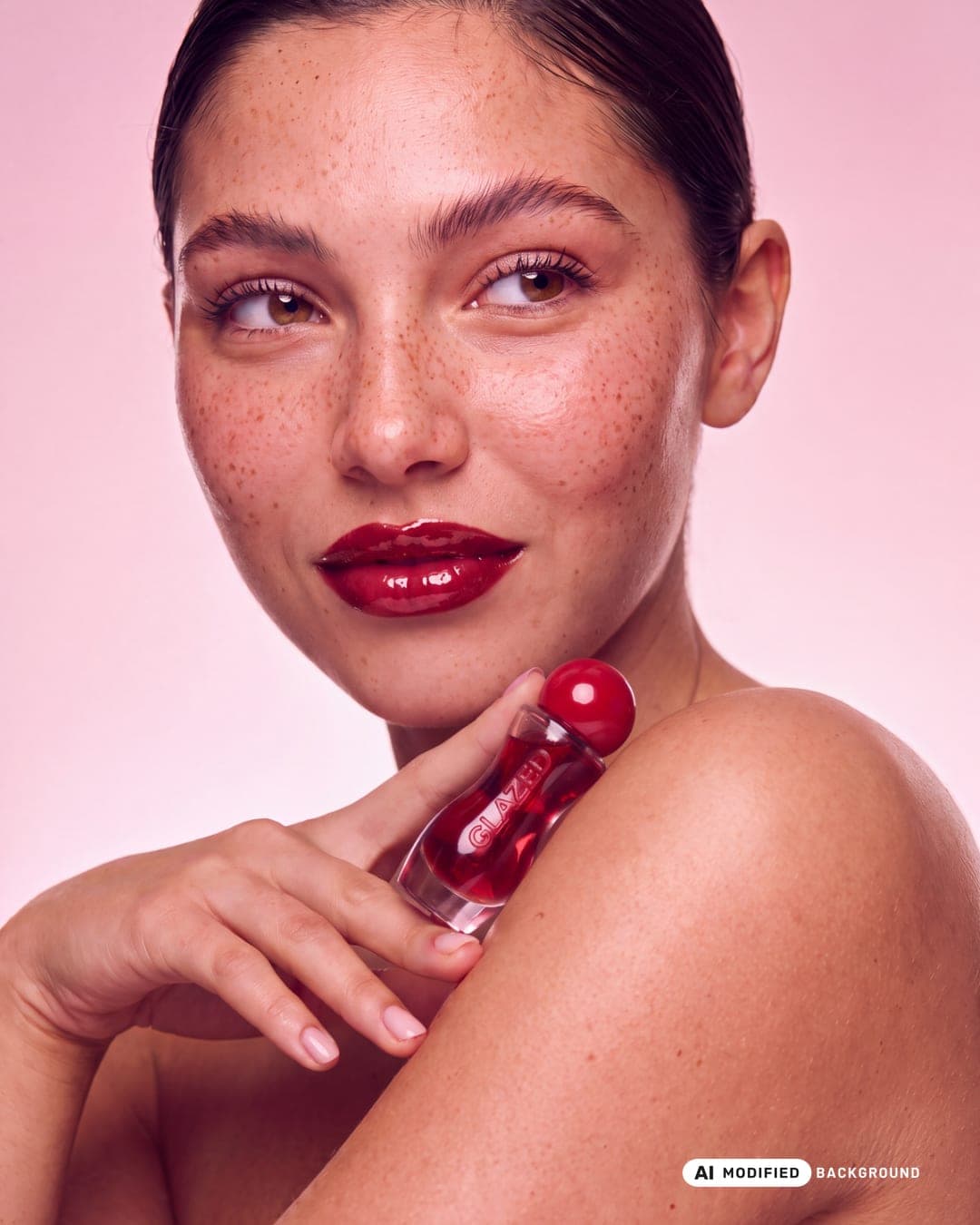 Glazed Lip Oil – Beauty & Personal Care identity by Marence Studio, AI MODIFIED · background