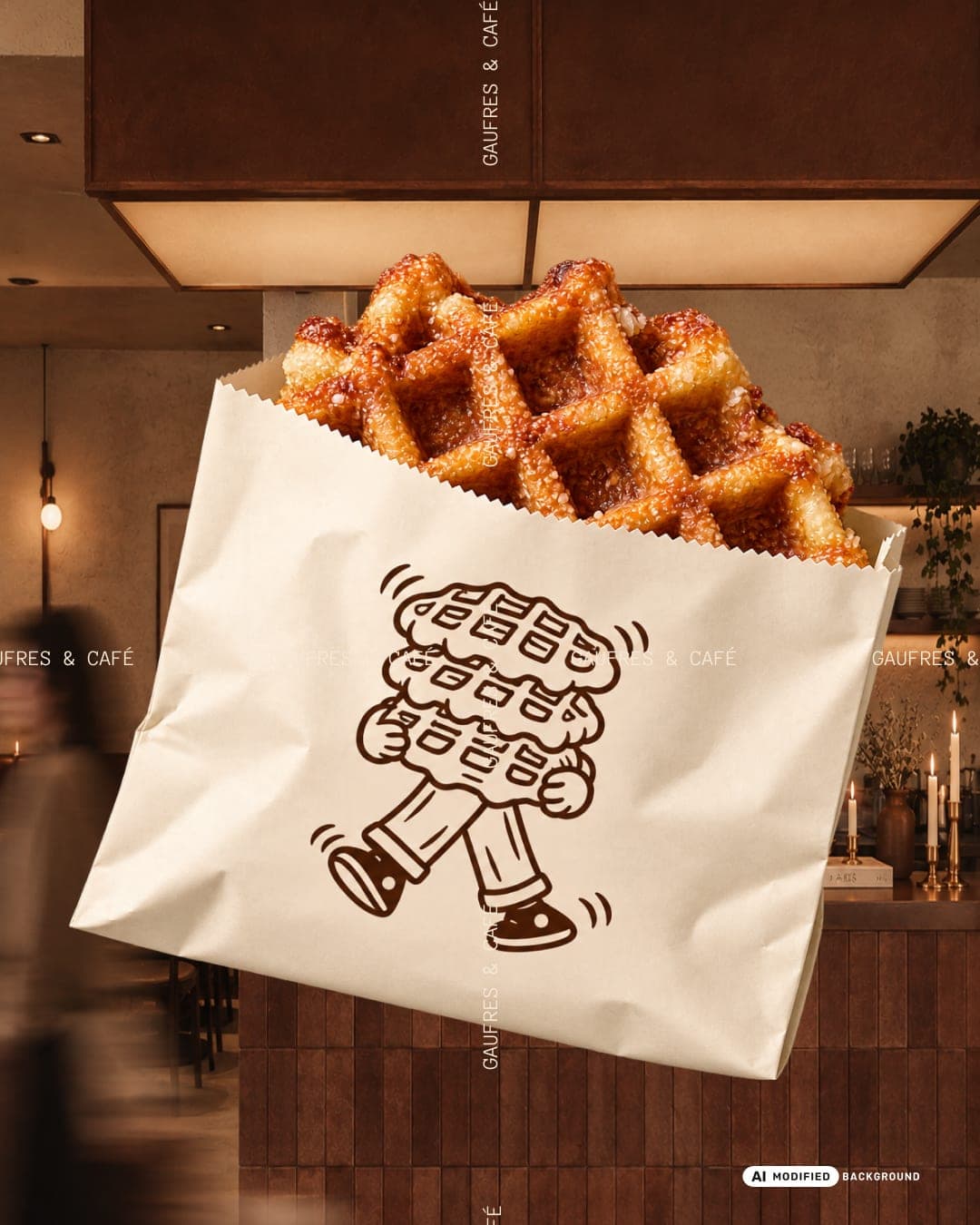 l’iron café – Food & Beverage identity by noboringcreative, additional view 4 of 10, AI MODIFIED · background
