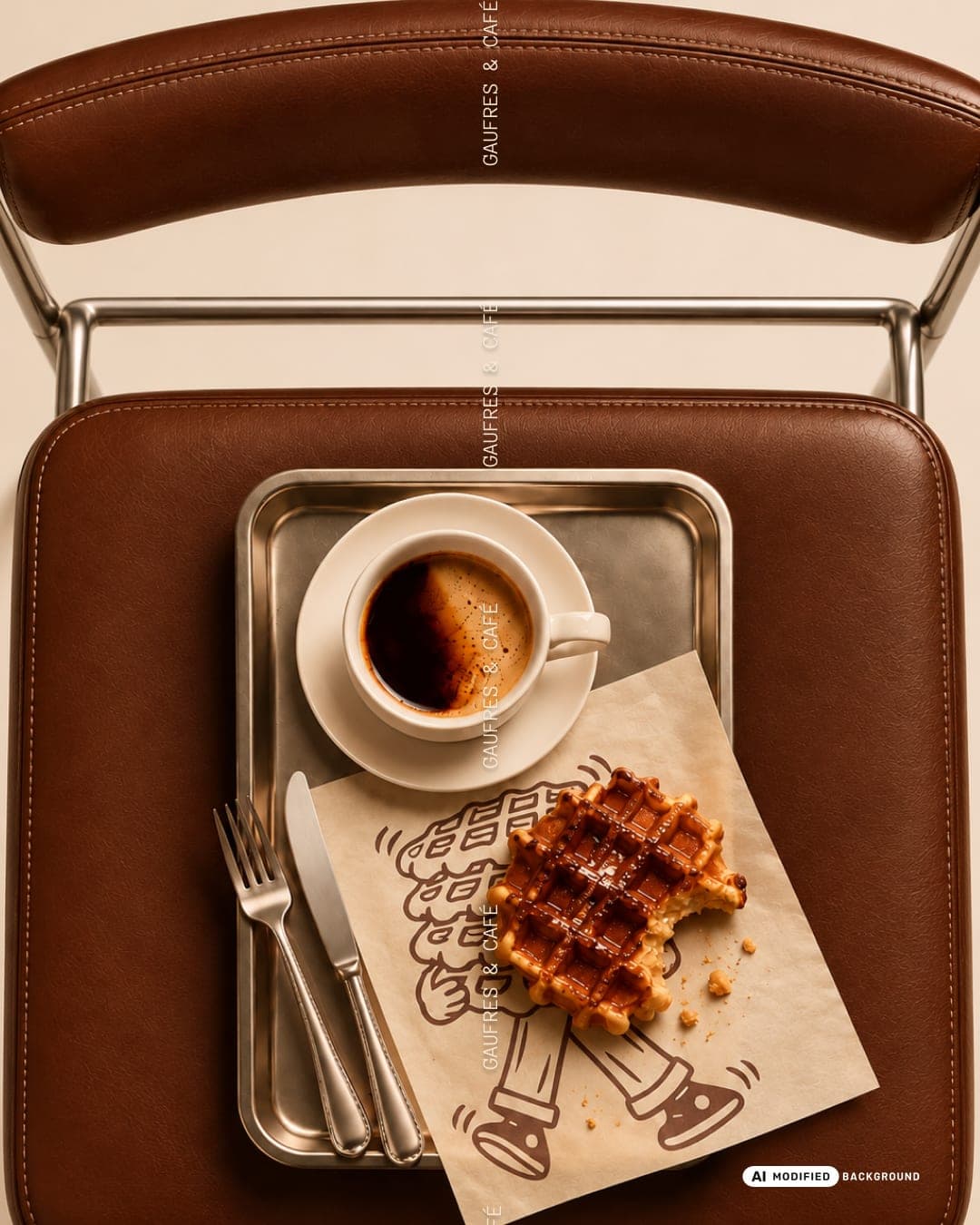 l’iron café – Food & Beverage identity by noboringcreative, additional view 8 of 10, AI MODIFIED · background