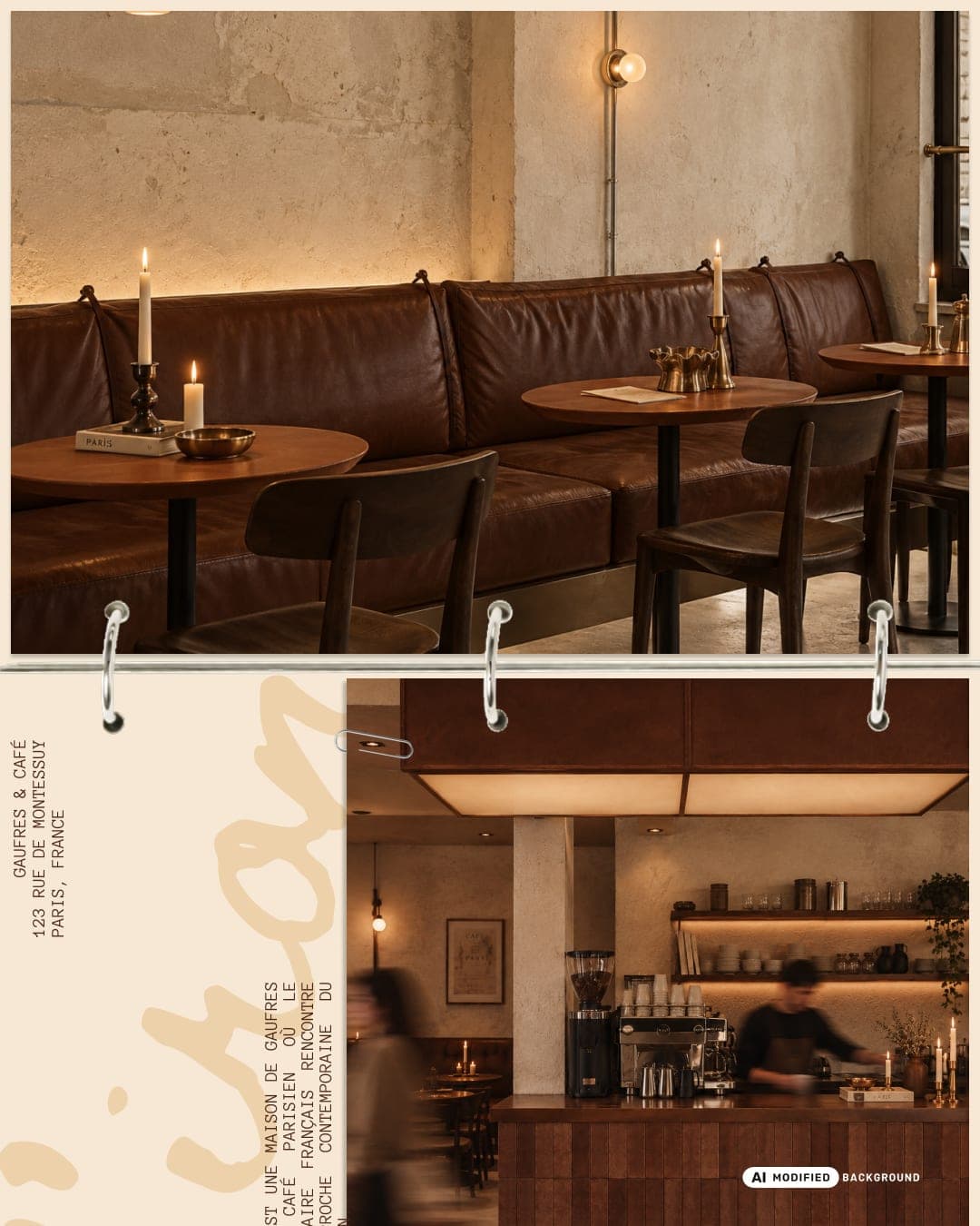 l’iron café – Food & Beverage identity by noboringcreative, additional view 2 of 10, AI MODIFIED · background