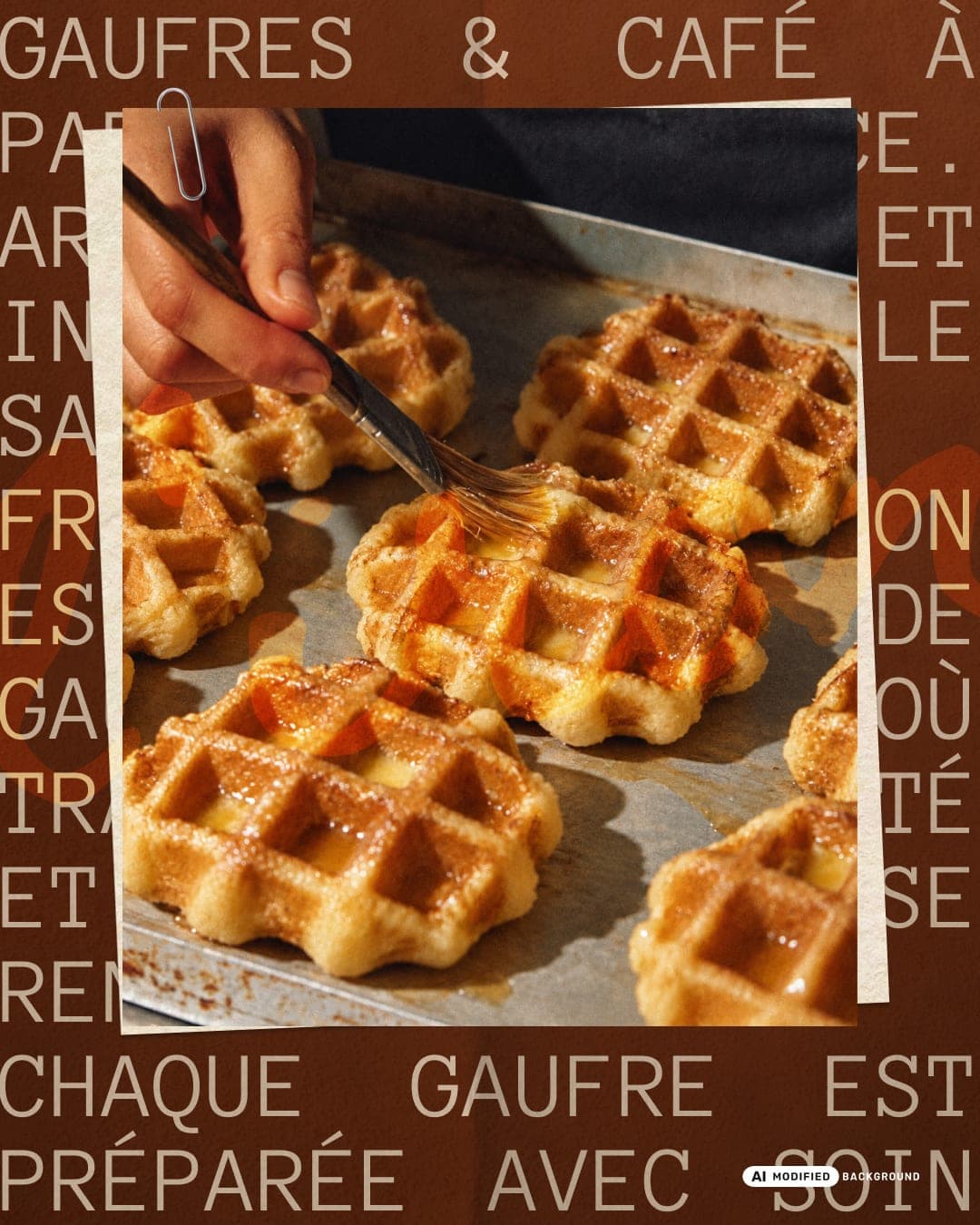 l’iron café – Food & Beverage identity by noboringcreative, additional view 6 of 10, AI MODIFIED · background