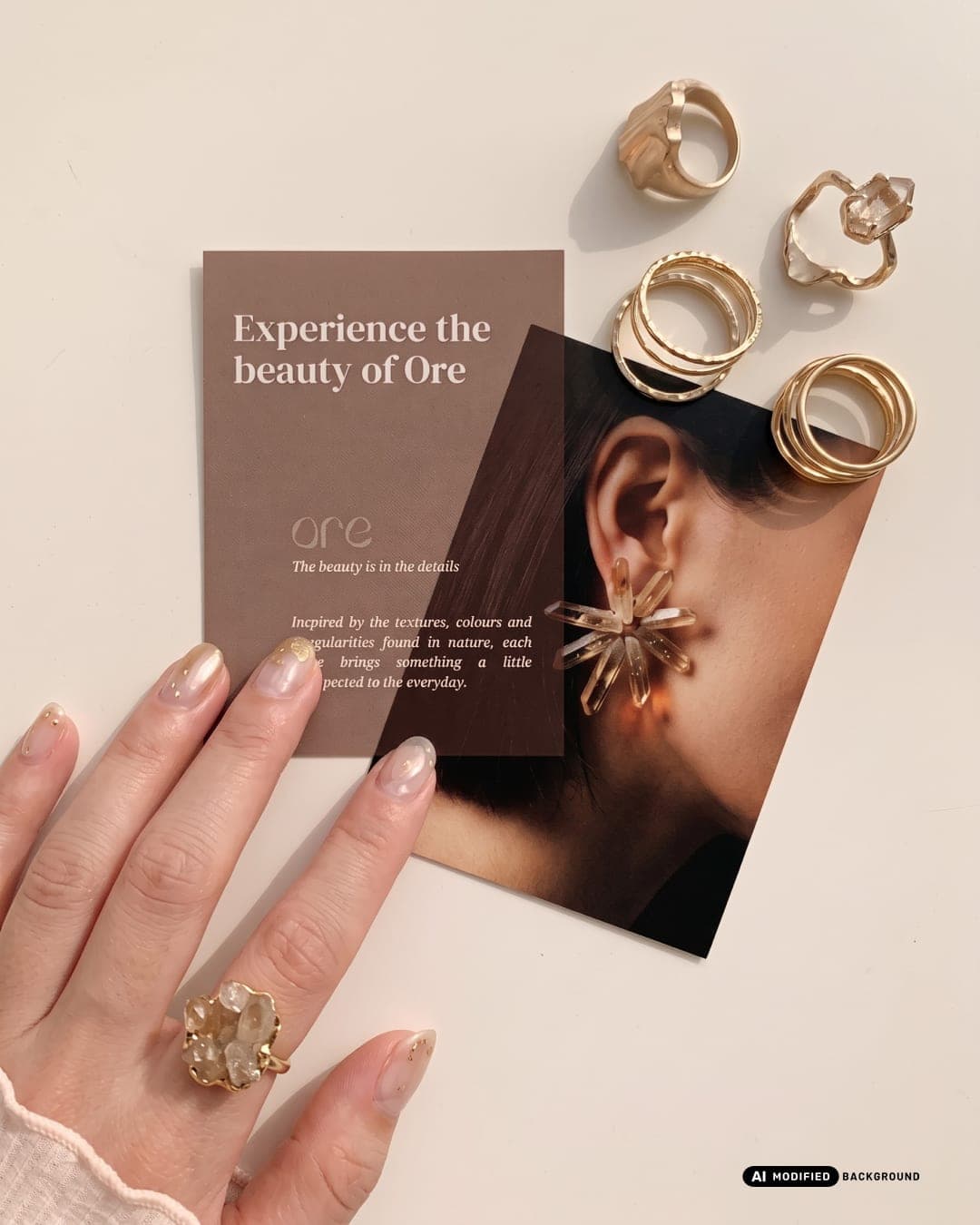 Ore – Fashion & Apparel identity by Sand design, additional view 6 of 10, AI MODIFIED · background