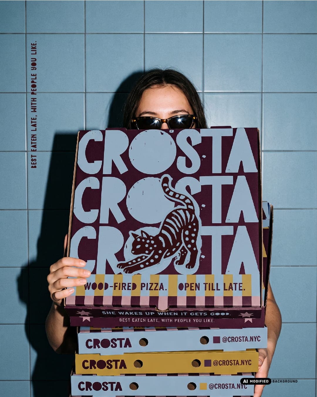 Crosta – Food & Beverage identity by brandingwithkamelia, AI MODIFIED · background