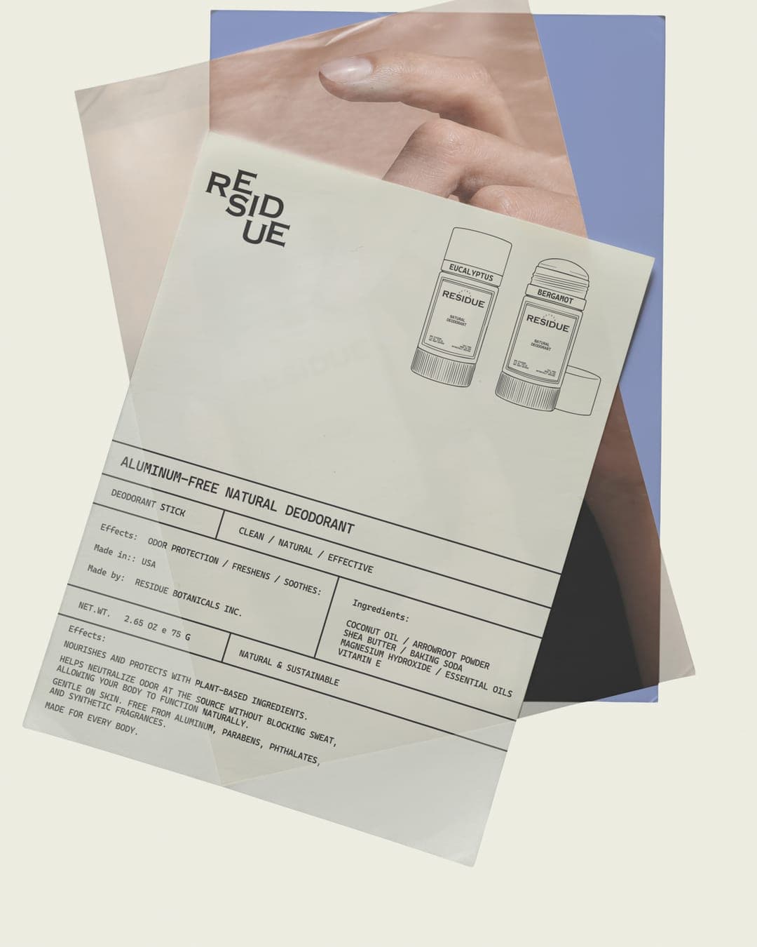 RESIDUE | Natural Deodorant Brand – Beauty & Personal Care identity by syeda maham, additional view 5 of 10