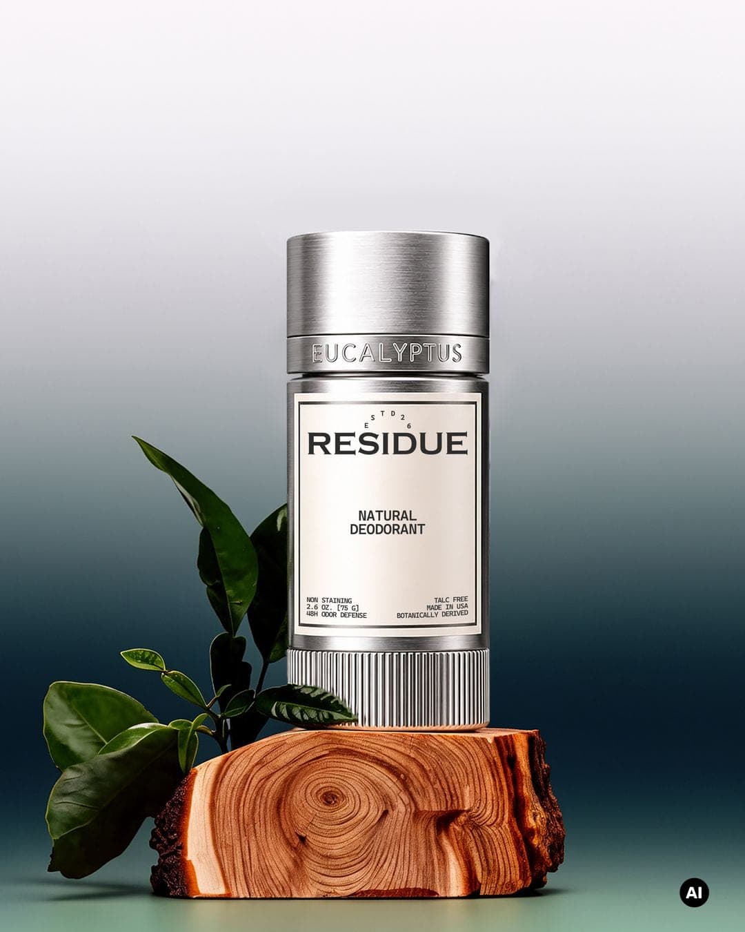 RESIDUE | Natural Deodorant Brand – Beauty & Personal Care identity by syeda maham, additional view 3 of 10, AI