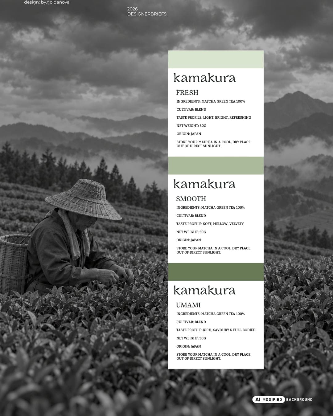 KAMAKURA - Ceremonia – Food & Beverage identity by Goldanova, additional view 5 of 10, AI MODIFIED · background