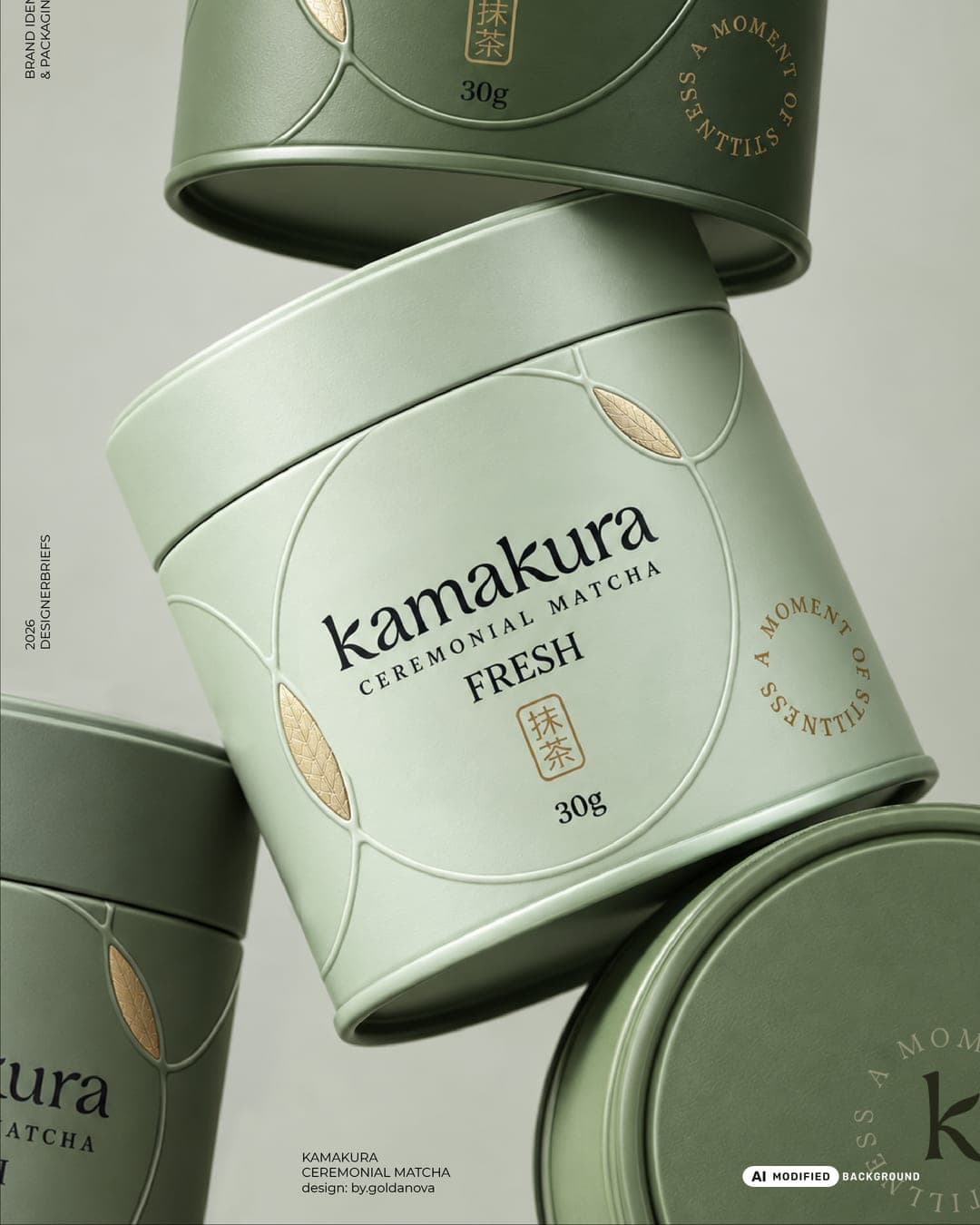 KAMAKURA - Ceremonia – Food & Beverage identity by Goldanova, AI MODIFIED · background