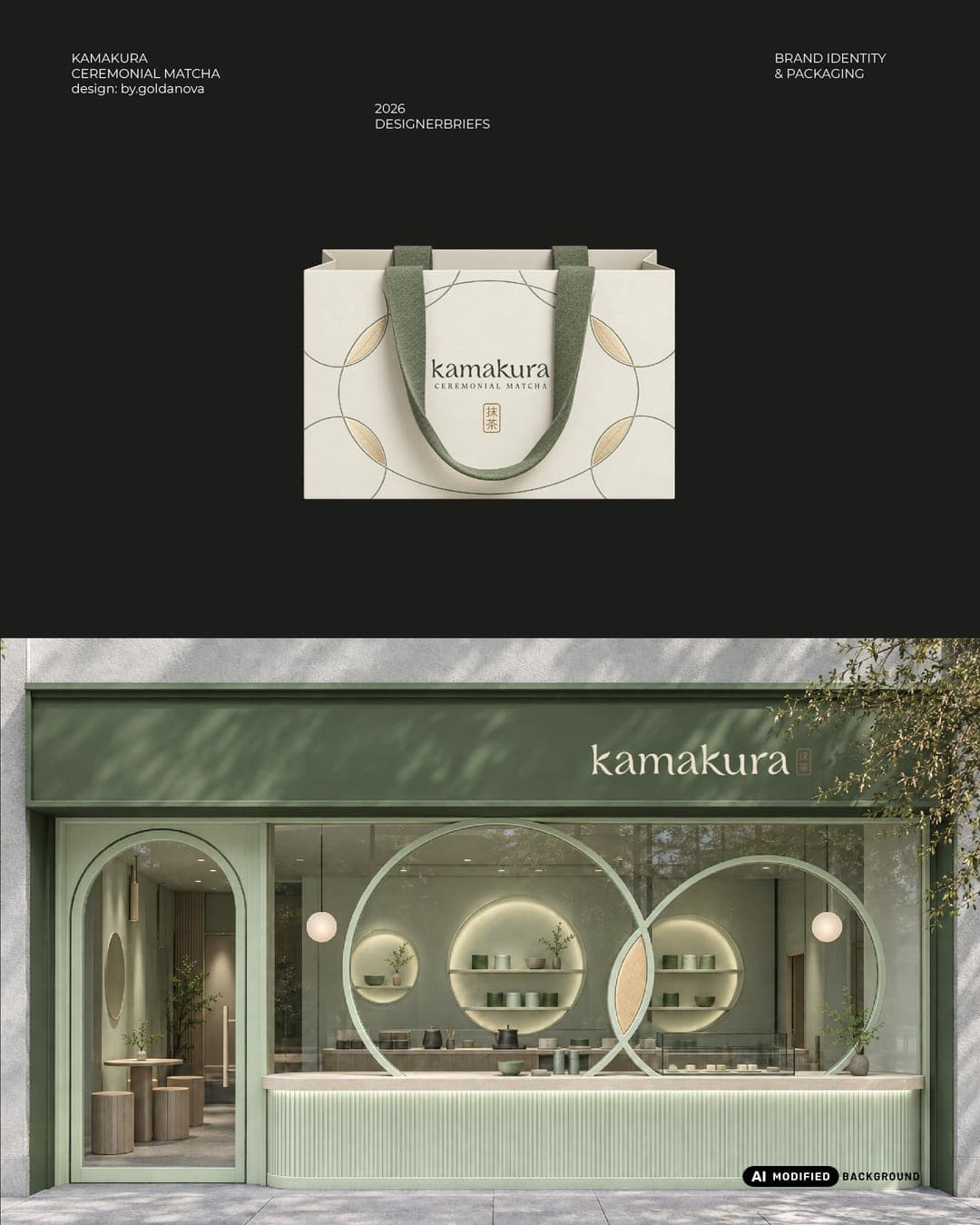 KAMAKURA - Ceremonia – Food & Beverage identity by Goldanova, additional view 10 of 10, AI MODIFIED · background