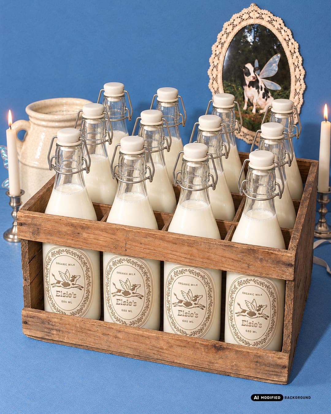 Elsie's Magic Milk – Food & Beverage identity by bloomlinestudio, additional view 3 of 10, AI MODIFIED · background