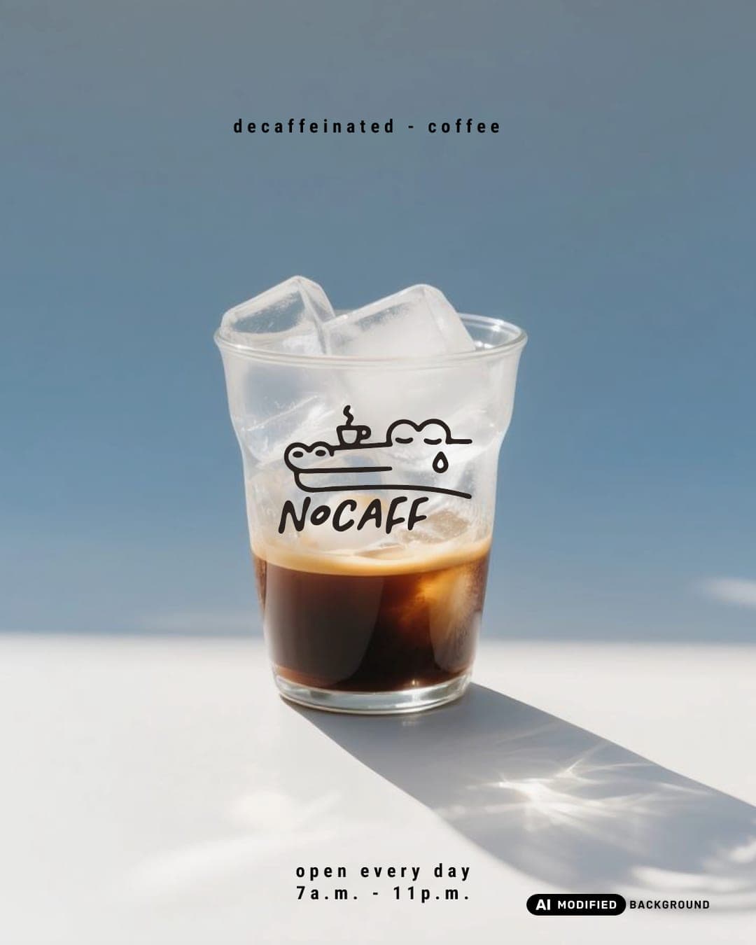 NoCaff Brand Identity Design – Food & Beverage identity by bloomlinestudio, AI MODIFIED · background