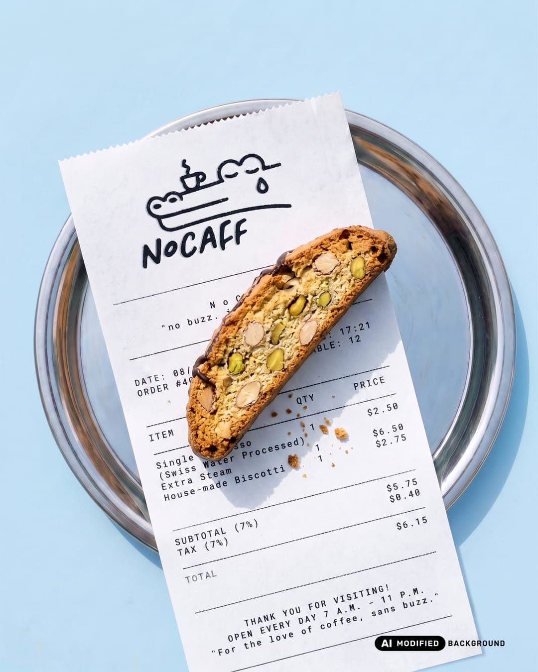 NoCaff Brand Identity Design – Food & Beverage identity by bloomlinestudio, additional view 4 of 10, AI MODIFIED · background