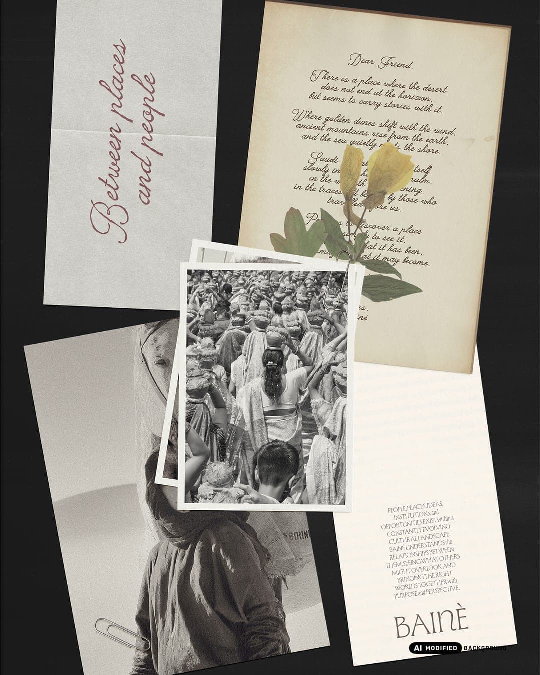 Bainè Branding – Hospitality & Travel identity by Maria Elena Moise, additional view 9 of 10, AI MODIFIED · background