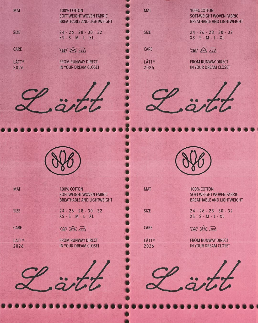 🩰LÄTT Branding – Fashion & Apparel identity by Maria Elena Moise, additional view 2 of 10