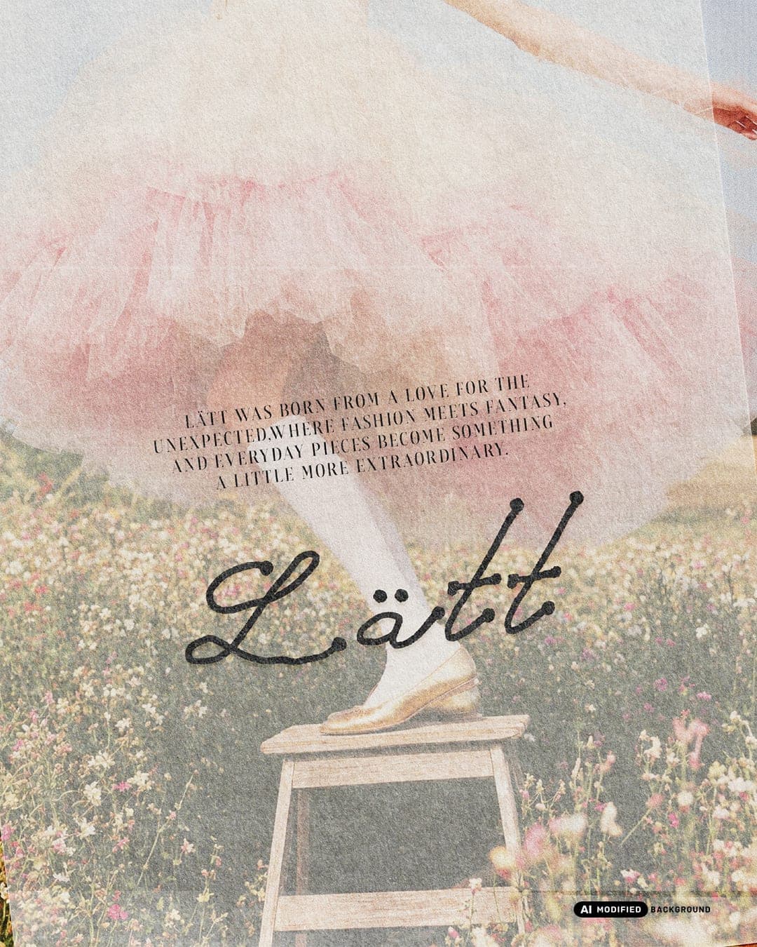 🩰LÄTT Branding – Fashion & Apparel identity by Maria Elena Moise, additional view 8 of 10, AI MODIFIED · background