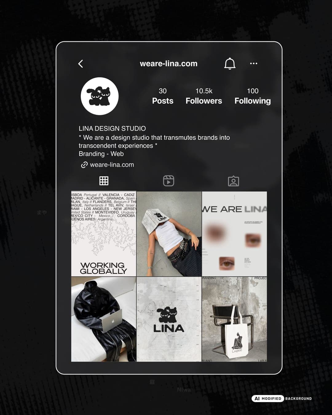 LINA Studio – Agency & Studio identity by LINA STUDIO, additional view 4 of 6, AI MODIFIED · background