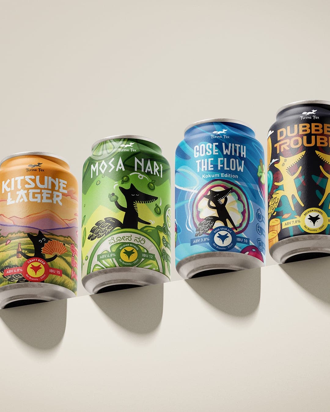 Flying Fox Beer – Food & Beverage identity by Archi Jain