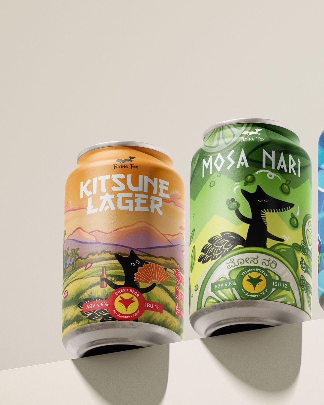 Flying Fox Beer – Food & Beverage identity by Archi Jain, additional view 8 of 10