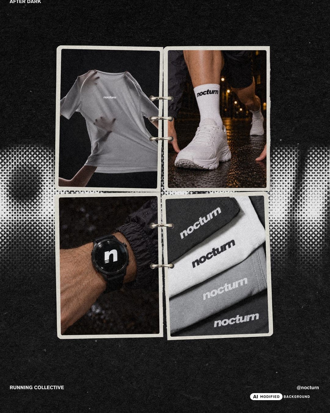 Nocturn – Sport & Outdoor identity by Erandy Elias, additional view 4 of 10, AI MODIFIED · background
