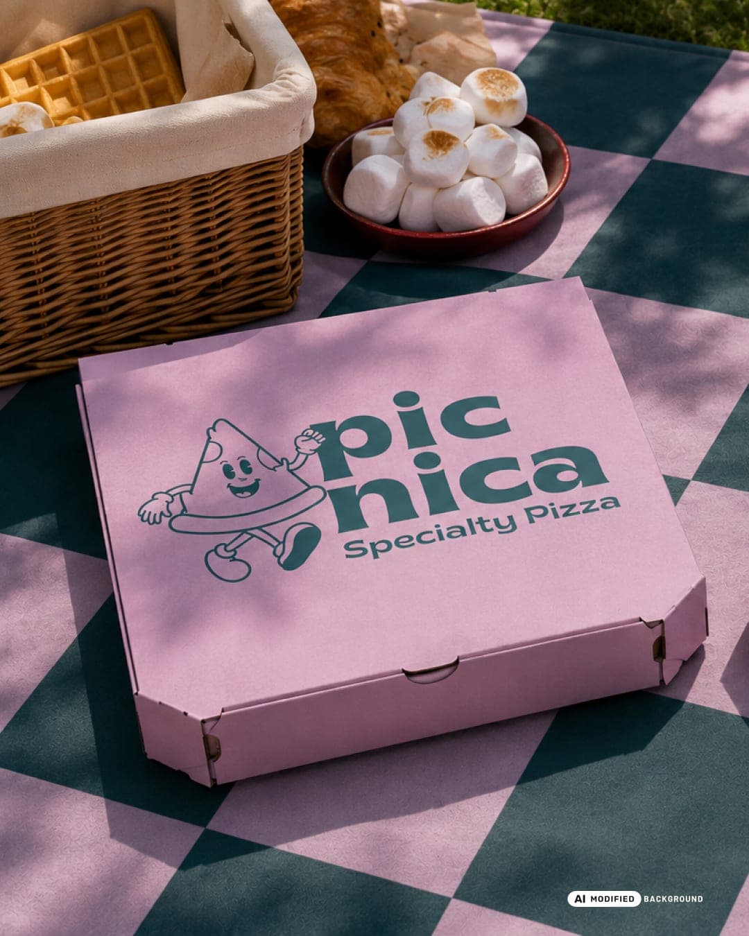 Picnica – Food & Beverage identity by nadeen eldelaa, additional view 9 of 10, AI MODIFIED · background