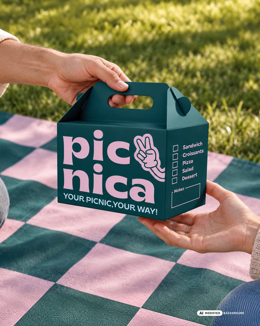 Picnica – Food & Beverage identity by nadeen eldelaa, additional view 6 of 10, AI MODIFIED · background