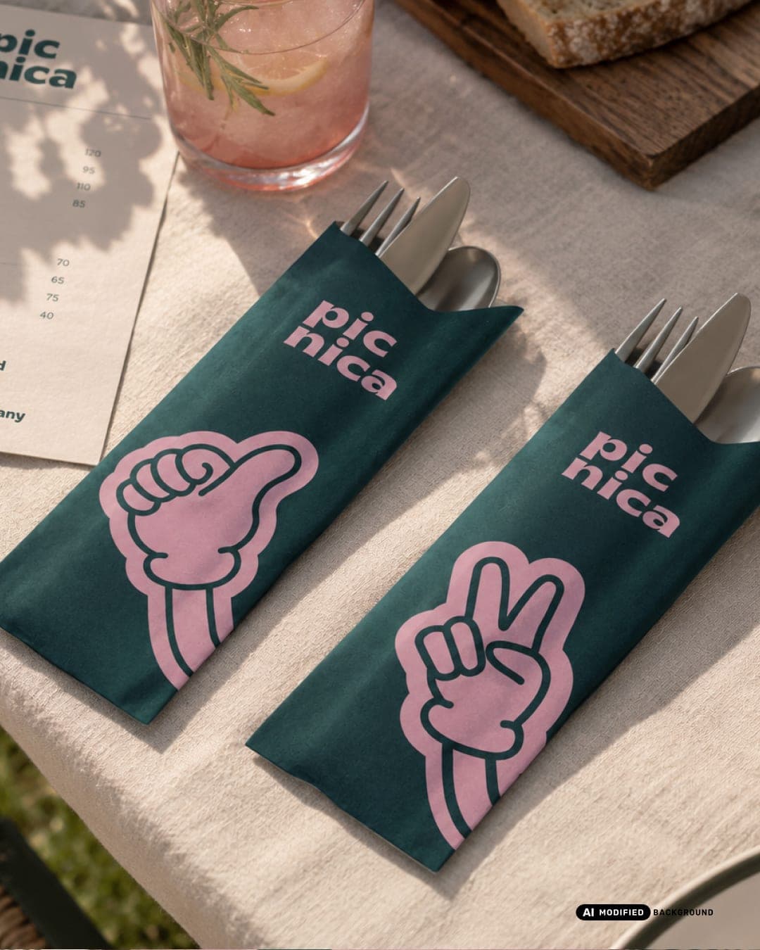 Picnica – Food & Beverage identity by nadeen eldelaa, additional view 10 of 10, AI MODIFIED · background